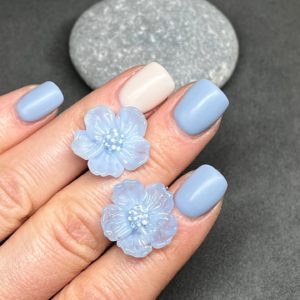 Серьги «Голубые цветы»