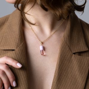 Подвеска «Алхимия» из стекла розовая