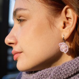 Серьги «Розовые пионы»